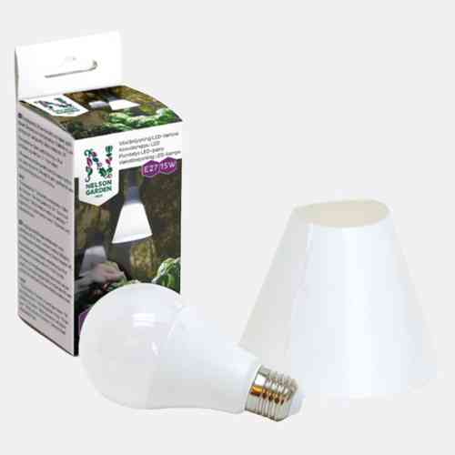 Växtbelysning LED-lampa 15 W med skärm
